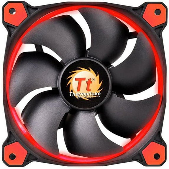 Thermaltake Riing 12 LED 120mm Case Fan - Red - Three Pack