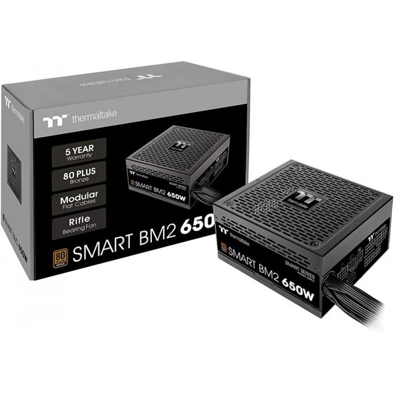 Thermaltake Smart BM2 80Plus Bronze Semi-Modular Power Supply - 650W