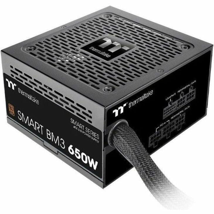 Thermaltake Smart BM3 650W 80Plus Bronze ATX 3.0 & PCIE 5.0 Ready Semi-Modular Power Supply; 105°C/221°F Japanese Capacitor; 5 Year Warranty; PS-SPD-0650MNFABU-3