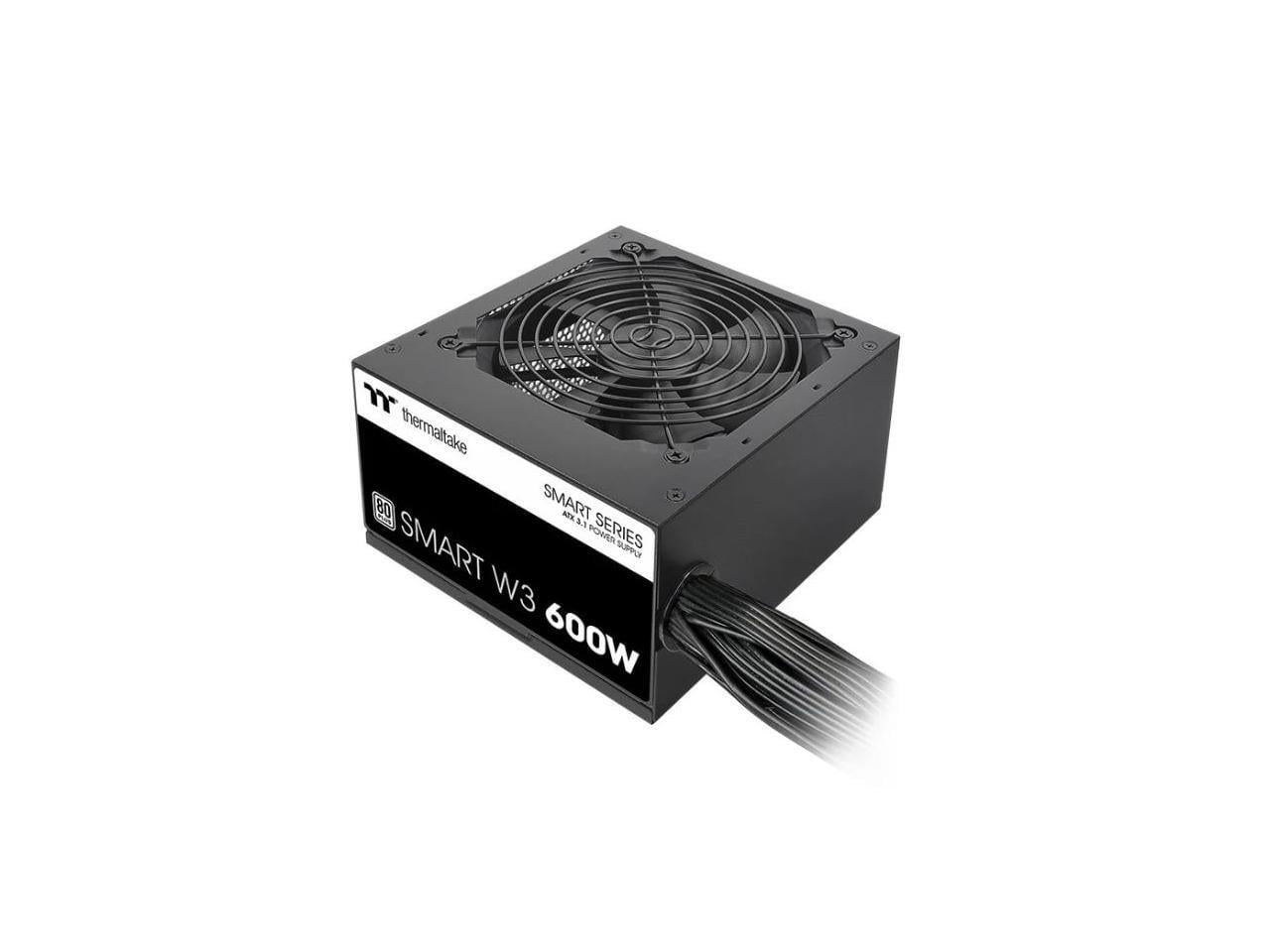 Thermaltake Smart W3 Series 80Plus Certified 600W Power Supply; ATX v3.1 Spec; 120mm FDB Fan; 5 Year Warranty; PS-SPW-0600NNFAWU-1