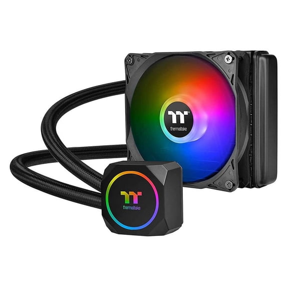 Thermaltake TH120 ARGB Motherboard Sync All-in-One Liquid Cooling System Radiator CPU Cooler - Black - 120mm