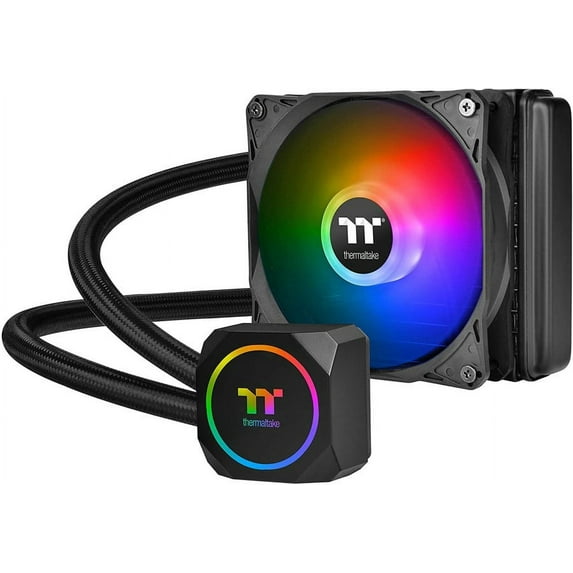 Thermaltake TH120 ARGB Motherboard Sync Edition Intel/AMD All-in-One Liquid Cooling System 120mm High Efficiency Radiator CPU Cooler CL-W285-PL12SW-A, Black