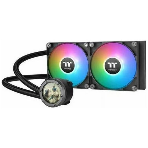 Thermaltake TH240 V2 Ultra ARGB Sync/AlO Liquid Cooler /ARGB Fan 120*2/PWM 500~1500rpm/Water Block 2.1" LCD/Black, CL-W383-PL12SW-A