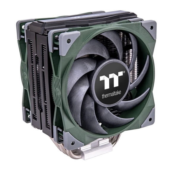 Thermaltake TOUGHAIR 510 CPU Cooler Intel/AMD Socket Dual 120mm 2000RPM Case Fan - Racing Green - 120mm
