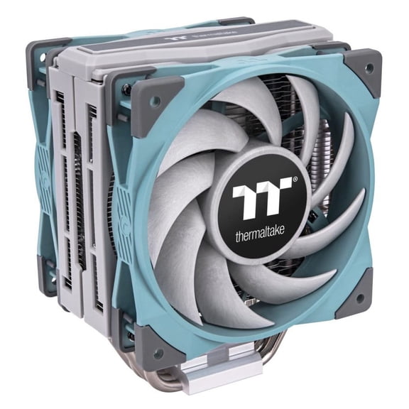 Thermaltake TOUGHAIR 510 CPU Cooler Intel/AMD Socket Dual 120mm 2000RPM Case Fan - Turquoise - 120mm