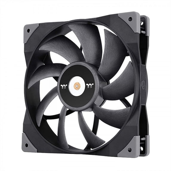 Thermaltake TOUGHFAN 14 Black PWM 500~2000rpm-controlled high Static Pressure 140mm Circular Radiator Fan with with Anti-Vibration Mounting System Cooling, (1 Fan Pack) CL-F118-PL14BL-A