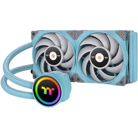 Thermaltake TOUGHLIQUID 240 ARGB Motherboard Sync All-in-One Liquid Cooling System High Efficiency Radiator CPU Cooler - Turquoise - 240mm