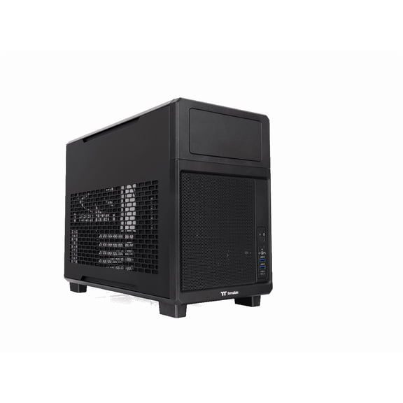 Thermaltake TR200; Micro Chassis; 1x120mm PWM Fan Included; mATX/mITX Support; 360mm Radiator Support; 365mm GPU Clearance; 258mm PSU Clearance; 175mm Air Cooler Clearance; 5.25" Bay Support; Black;