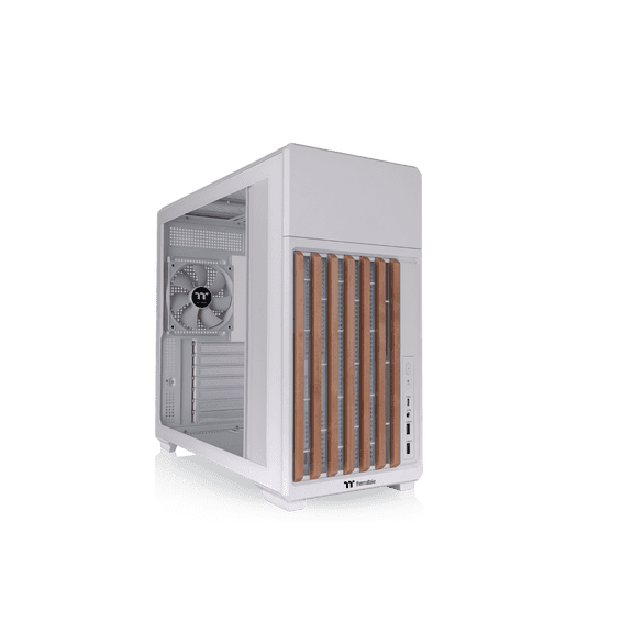 Thermaltake TR300 WS; Wood Trim; Mid Tower; 1x120mm PWM Fan Included; ATX/mATX/mITX Support; 360mm Radiator Support; 410mm GPU Clearance; 260mm PSU Clearance; 165mm Air Cooler Clearance; Snow; CA-11M