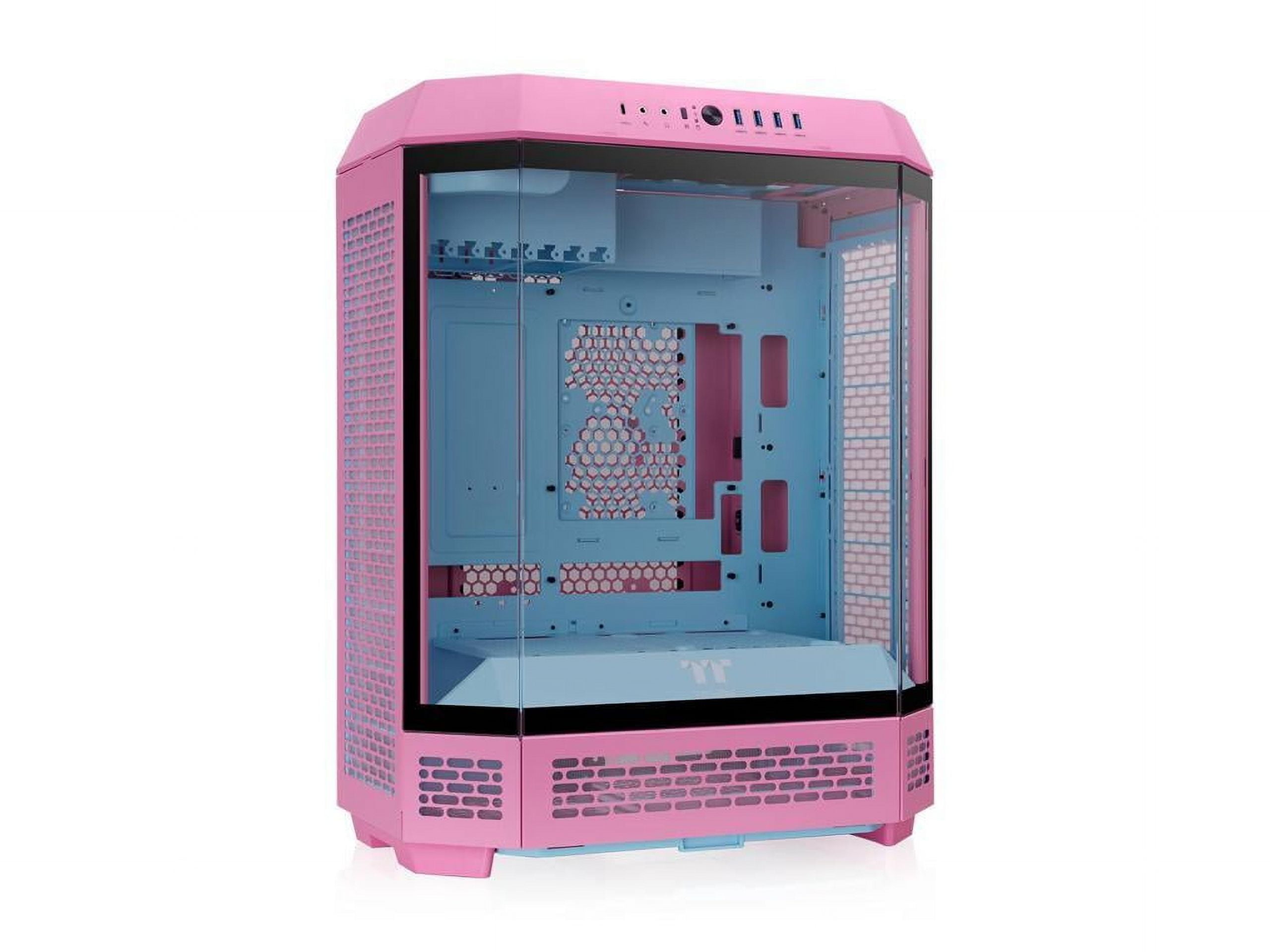 Thermaltake The Tower 600 Bubble Pink Mid Tower Chassis - Mid-tower - Bubble Pink - Tempered Glass, SPCC - 2 x 140mm Fan(s) Installed - Mini ITX, Micro ATX, ATX Motherboard Supported - 9 x Fan(s) S...