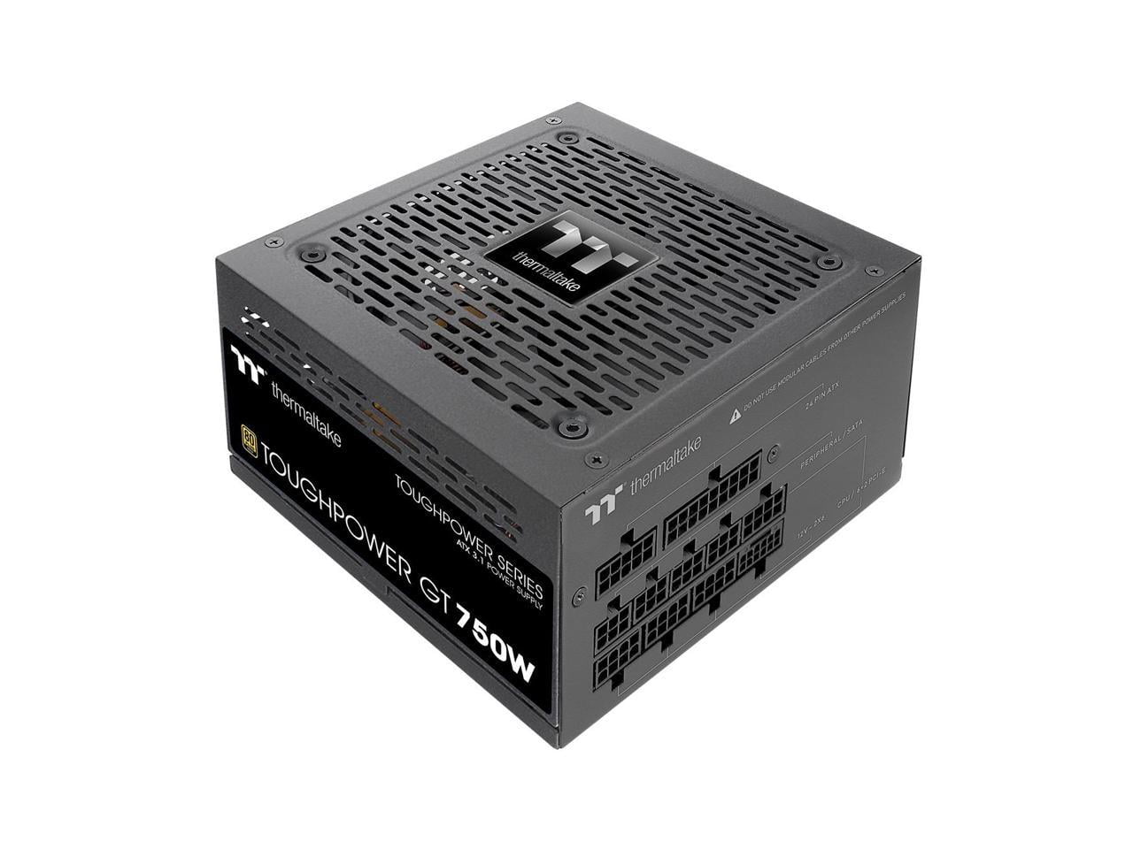 Thermaltake Toughpower GT 750W Power Supply - Black - ATX - 120 V AC, 230 V AC Input - 3.3 V DC, 5 V DC, 12 V DC, -12 V DC, 5 V SB Output - 750 W - Active PFC - 1 +12V Rails - PCI Express Connector...