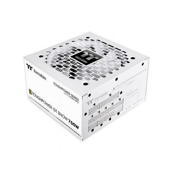 Thermaltake Toughpower GT 750W ATX 3.1 Snow Standard Power Supply; 80 Plus Gold Efficiency; Smart Zero Fan; Native 300W PCIe 5.1 Connector; PS-TPT-0750FNFAGU-W