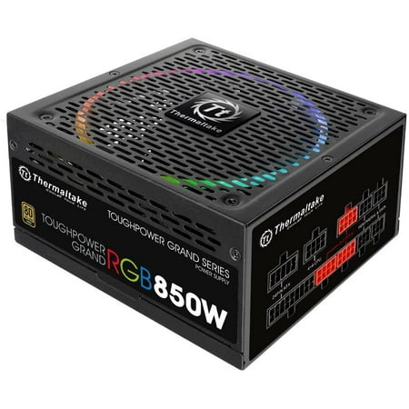 Thermaltake - ToughPower Grand RGB 850W ATX12V 2.4/EPS12V 2.92 80 Plus Gold Modular Power Supply - Black