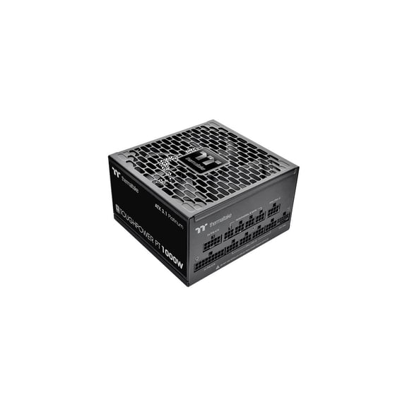 Thermaltake Toughpower PT 1000W; ATX 3.1; Native PCIe 5.1 12V-2x6; Etched Flat Cables; Dual-Color H++ Connectors; 100% Japanese Capacitors; 135mm Hydraulic Bearing Fan; 80 Plus Platinum Certified
