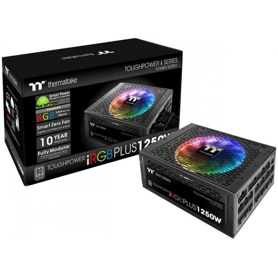 Thermaltake Toughpower iRGB Plus 80Plus Titanium Fully Modular Power Supply - 1250W