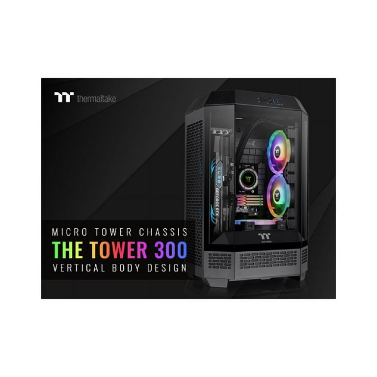 Thermaltake Tower 300 Micro-ATX Case with 2x140mm Fan and 420mm