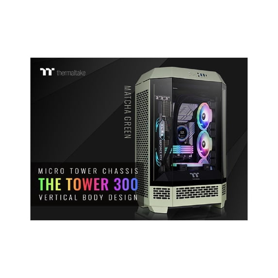 Thermaltake The Tower Computer Case, Matcha Green