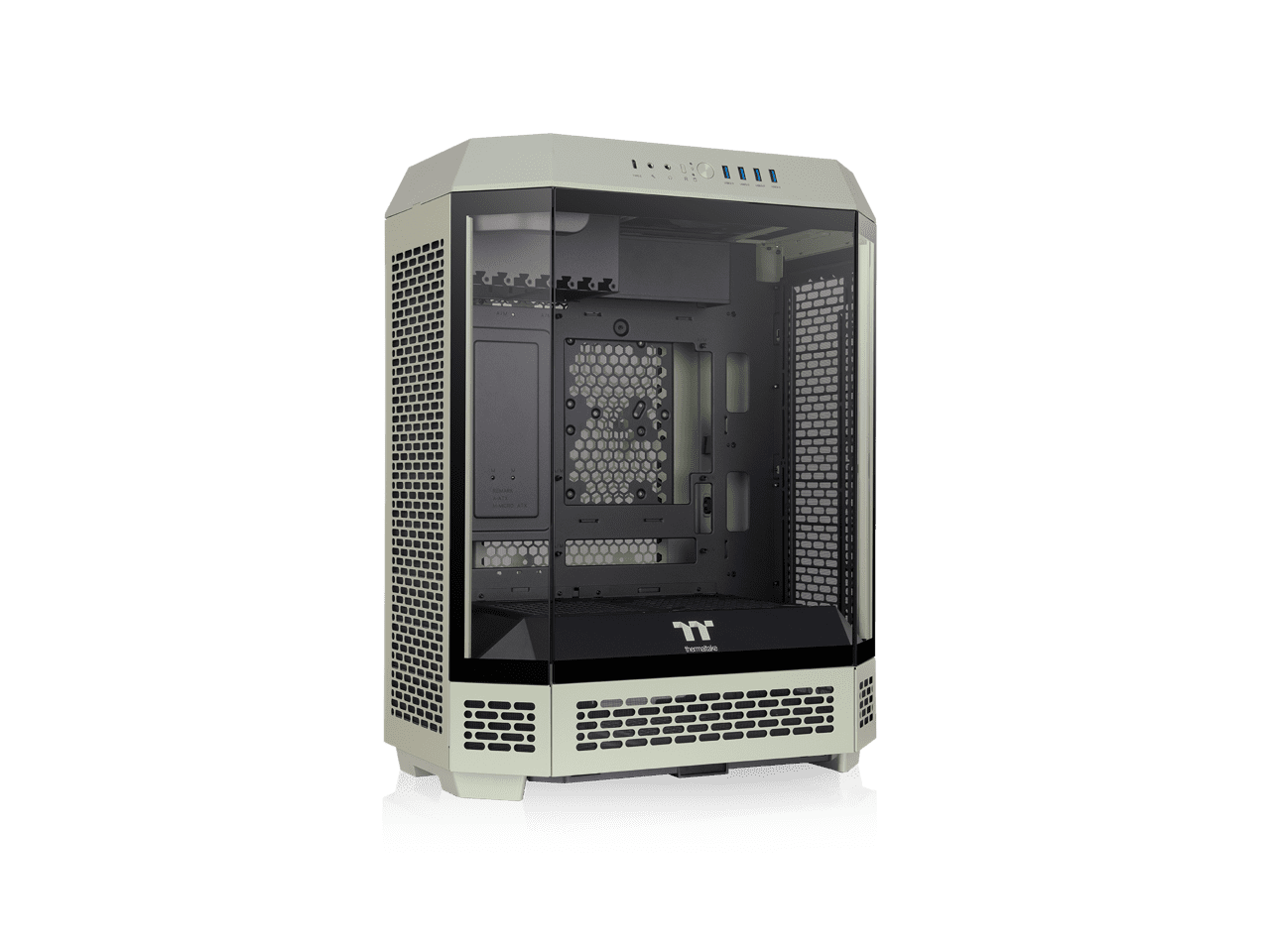 Thermaltake The Tower 600 Matcha Green Mid Tower Chassis - Mid-tower - Matcha Green - Tempered Glass, SPCC - 2 x 140mm Fan(s) Installed - Mini ITX, Micro ATX, ATX Motherboard Supported - 9 x Fan(s)...