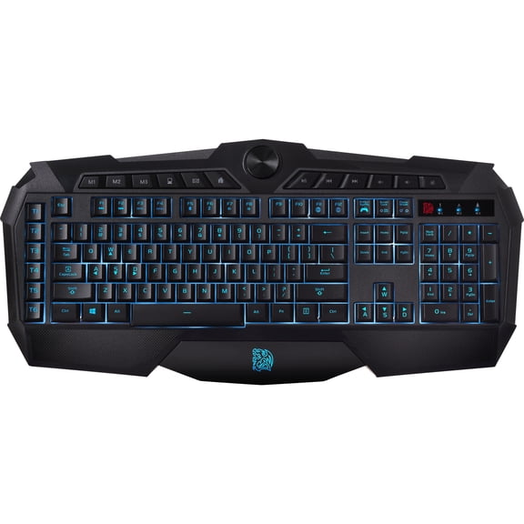 Thermaltake Tt eSPORTS Challenger Prime KB-CHM-MBBLUS-01 Wired USB Membrane Gaming Keyboard (Black)