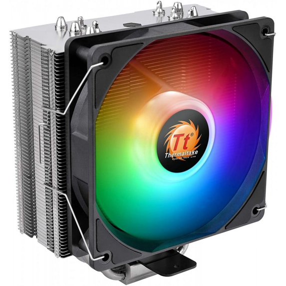 Thermaltake UX210 ARGB Sync Intel/AMD CPU Cooler, Support MB RGB LED 5V sync, U-Shape Copper Heatpipes, 120mm 10 LED PWM Fan (CL-P079-CA12SW-A)