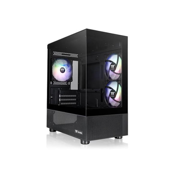 Thermaltake View 170 TG ARGB Black Micro-ATX Case; 3x120mm ARGB Fans included; Supports Up to 280mm Radiator; Front & Side Dual Tempered Glass Panel; CA-1Z4-00M1WN-00; 3 Year Warranty