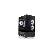 Thermaltake View 170 TG ARGB Black Micro-ATX Case; 3x120mm ARGB Fans included; Supports Up to 280mm Radiator; Front & Side Dual Tempered Glass Panel; CA-1Z4-00M1WN-00;
