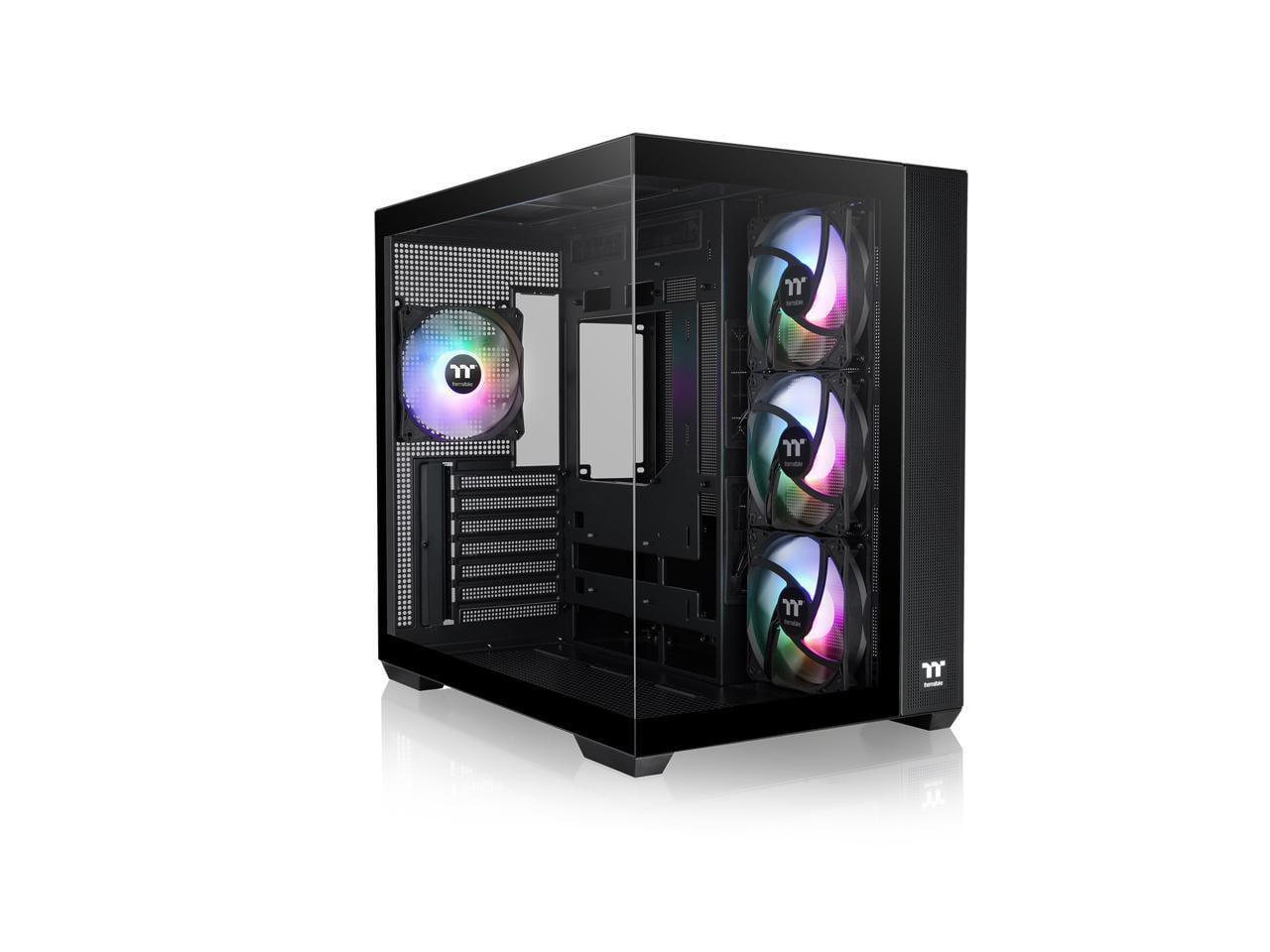 Thermaltake View 380 TG ARGB Black ATX Case; 4x120mm ARGB Fans Included; Supports Hidden-Connector Motherboard; Front & Side Dual Tempered Glass Panel; CA-1Z2-00M1WN-00; 3 Year Warranty
