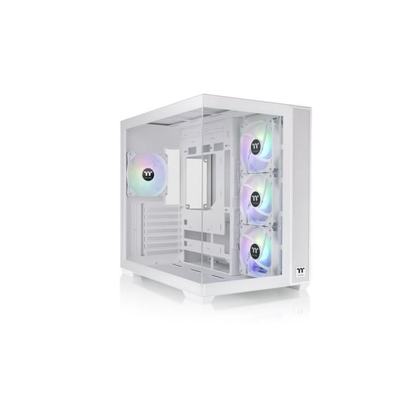 Thermaltake View 380 TG ARGB Snow ATX Case; 4x120mm ARGB Fans Included; Supports Hidden-Connector Motherboard; Front & Side Dual Tempered Glass Panel; CA-1Z2-00M6WN-00; 3 Year Warranty