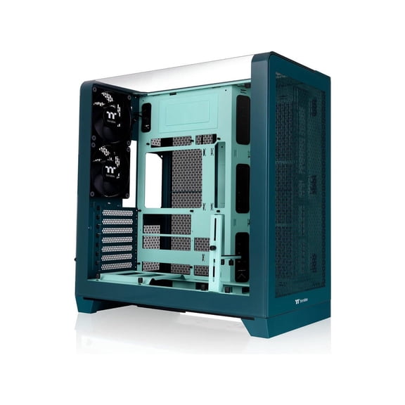Thermaltake View 390 Air; Mid Tower; 2x120mm CT Fans Included; 360mm Radiator Support; 420mm GPU Clearance; Hidden Connector Support; Rotatable PCIe Slots; Transformative Teal; CA-11F-00MTWN-00