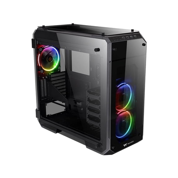 Thermaltake View 71 RGB 4x Temepred Glass Full Tower Large Open Gaming Computer Chassis - CA-1I7-00F1WN-01