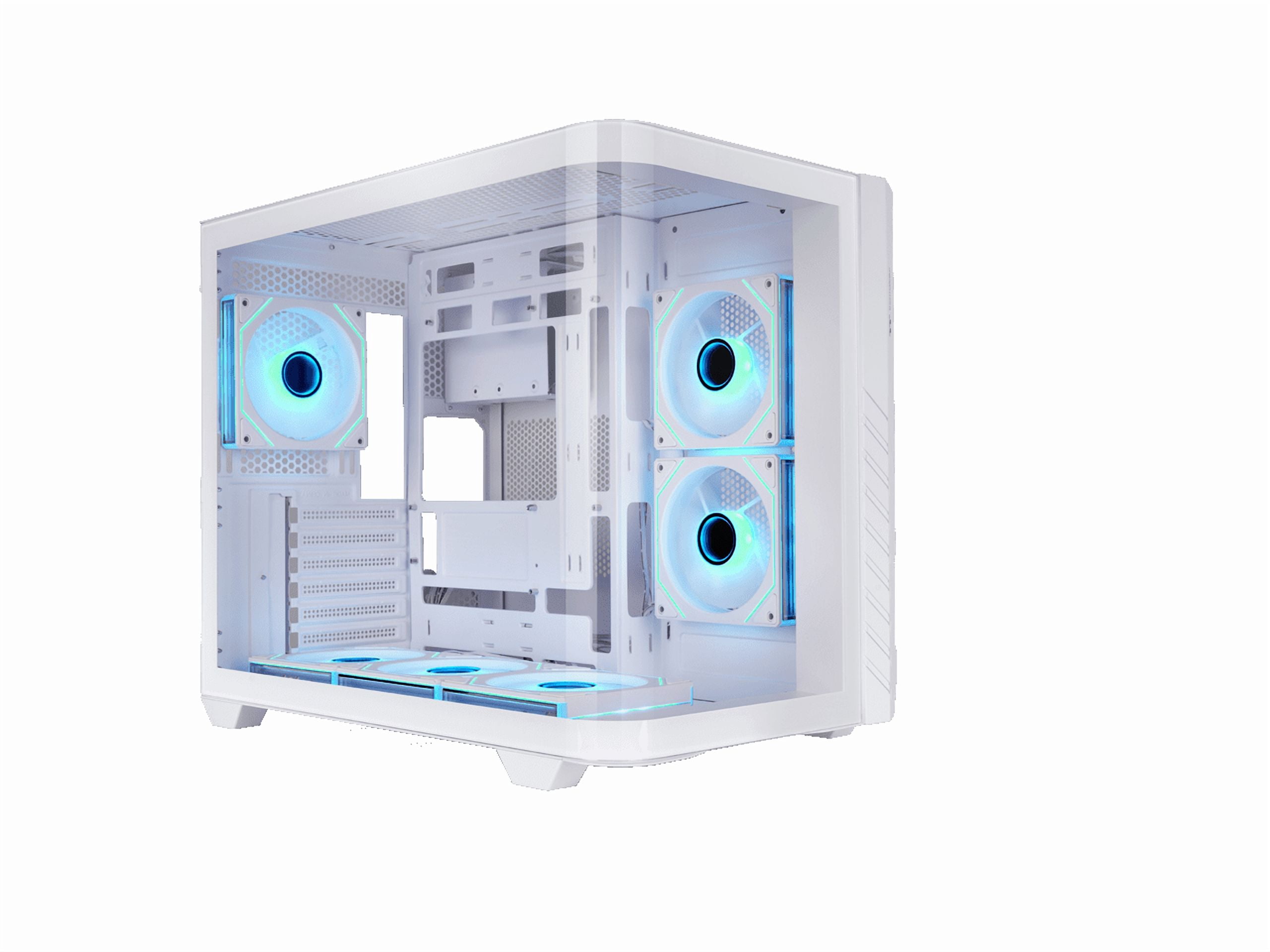 Thermaltake Vision 330 CR ARGB; Mid Tower; Curved Hinged TG panel; 6x120mm Infinity ARGB PWM Fans Included; 360mm Radiator Support; 420mm GPU Clearance; Hidden Connector Support; 250mm PSU; Snow