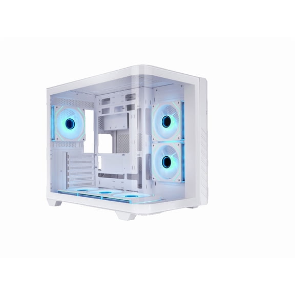 Thermaltake Vision 330 CR ARGB; Mid Tower; Curved Hinged TG panel; 6x120mm Infinity ARGB PWM Fans Included; 360mm Radiator Support; 420mm GPU Clearance; Hidden Connector Support; 250mm PSU; Snow