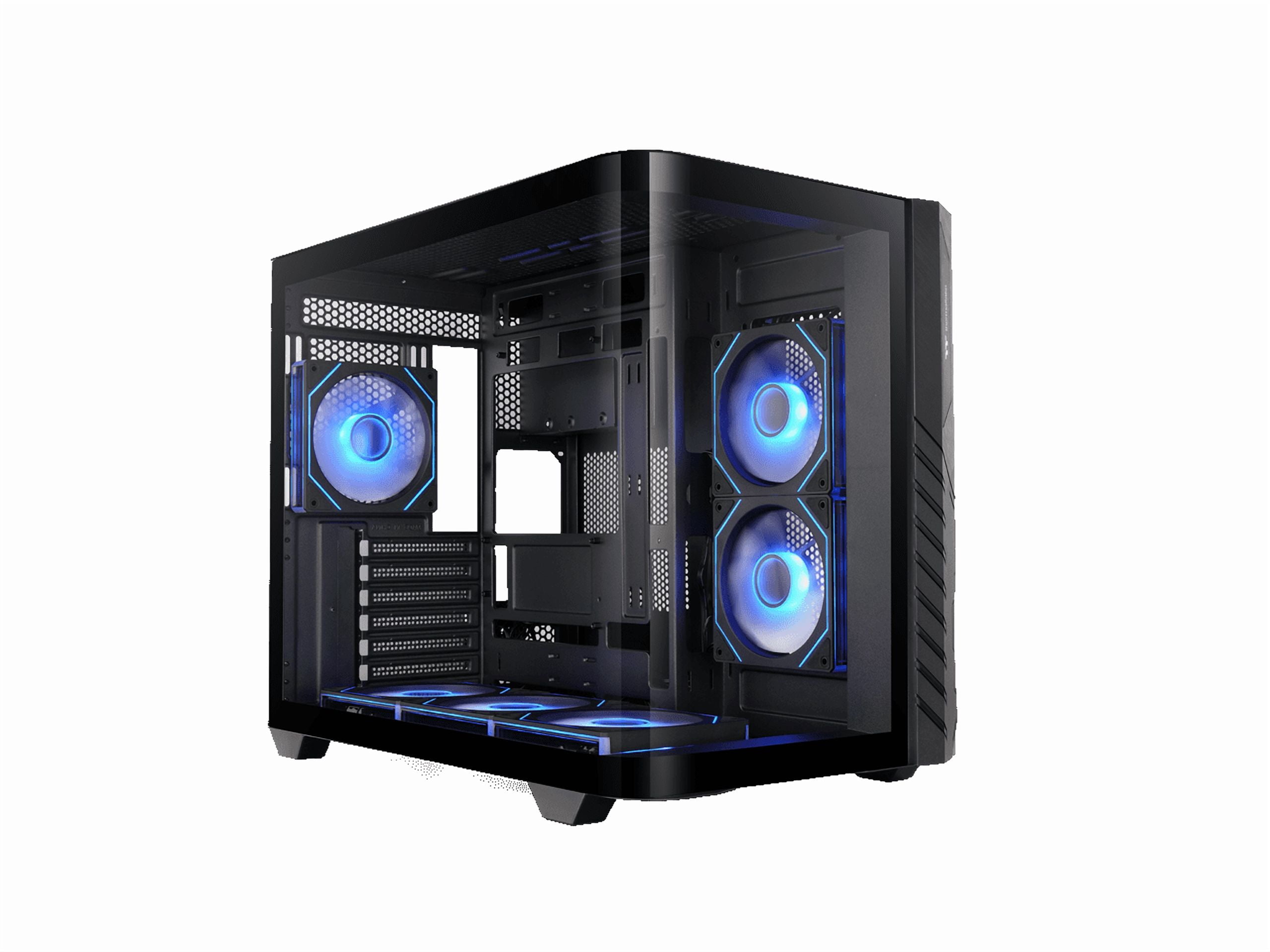 Thermaltake Vision 330 CR ARGB; Mid Tower; Curved Hinged TG panel; 6x120mm Infinity ARGB PWM Fans Included; 360mm Radiator Support; 420mm GPU Clearance; Hidden Connector Support; 250mm PSU; Black