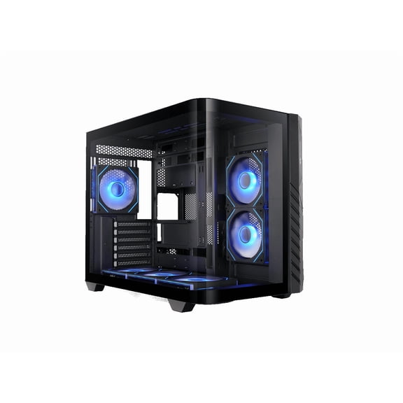 Thermaltake Vision 330 CR ARGB; Mid Tower; Curved Hinged TG panel; 6x120mm Infinity ARGB PWM Fans Included; 360mm Radiator Support; 420mm GPU Clearance; Hidden Connector Support; 250mm PSU; Black