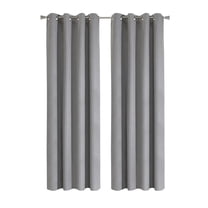 Thermaplus Duo Reversible 100% Blackout Grommet Curtain Panel 52 x 108 in Grey to Taupe
