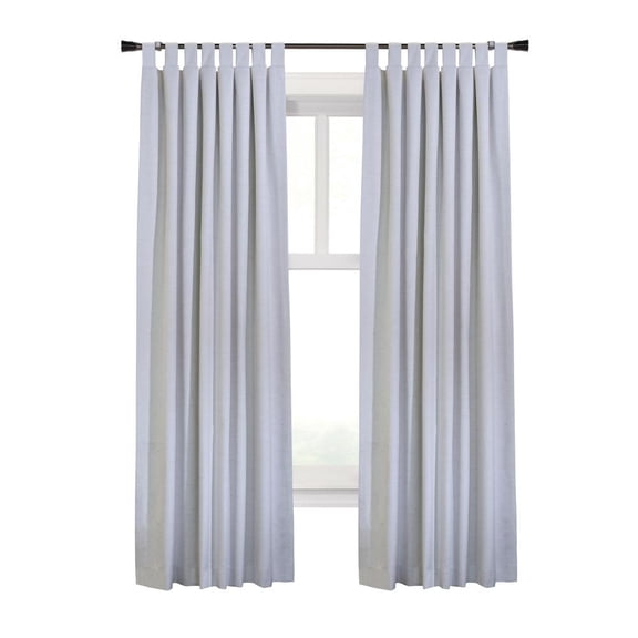 Thermaplus Ventura Tab Top Curtain Panel Pair Window Dressing each 52 x 63 in White