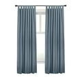 thumbnail image 1 of Thermaplus Ventura Tab Top Curtain Panel Pair Window Dressing each 78 x 84 in Blue, 1 of 5
