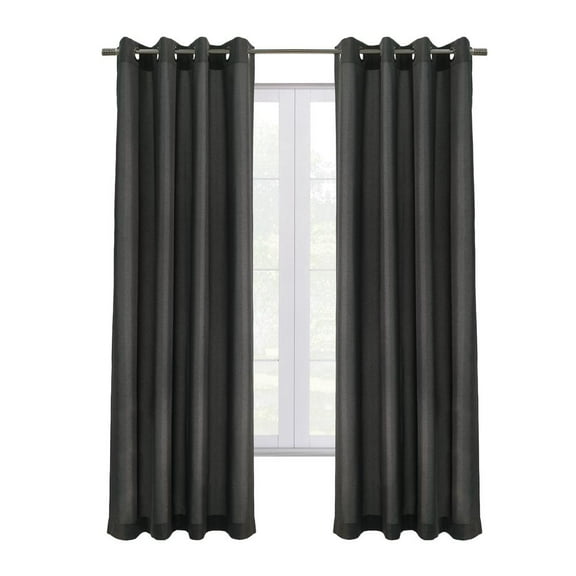 Thermaplus Edison Blackout Grommet Curtain Panel 52 x 108 in Charcoal