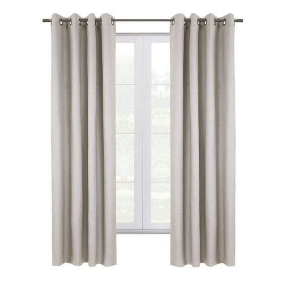 Thermaplus Shadow Blackout Grommet Curtain Panel 52 x 108 in Off-white