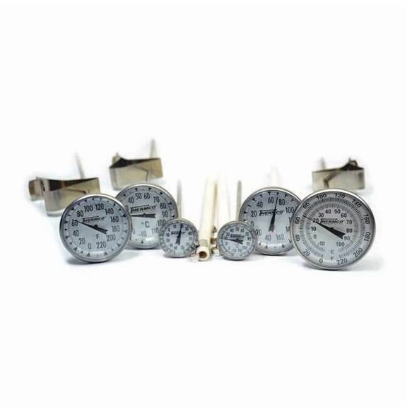8" Stem Analog Dial Pocket Thermometer, 0 Degrees to 250 Degrees C ACCG250C