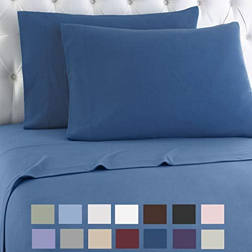 Thermee Micro Flannel Shavel Home Products Sheet Set, Country Blue