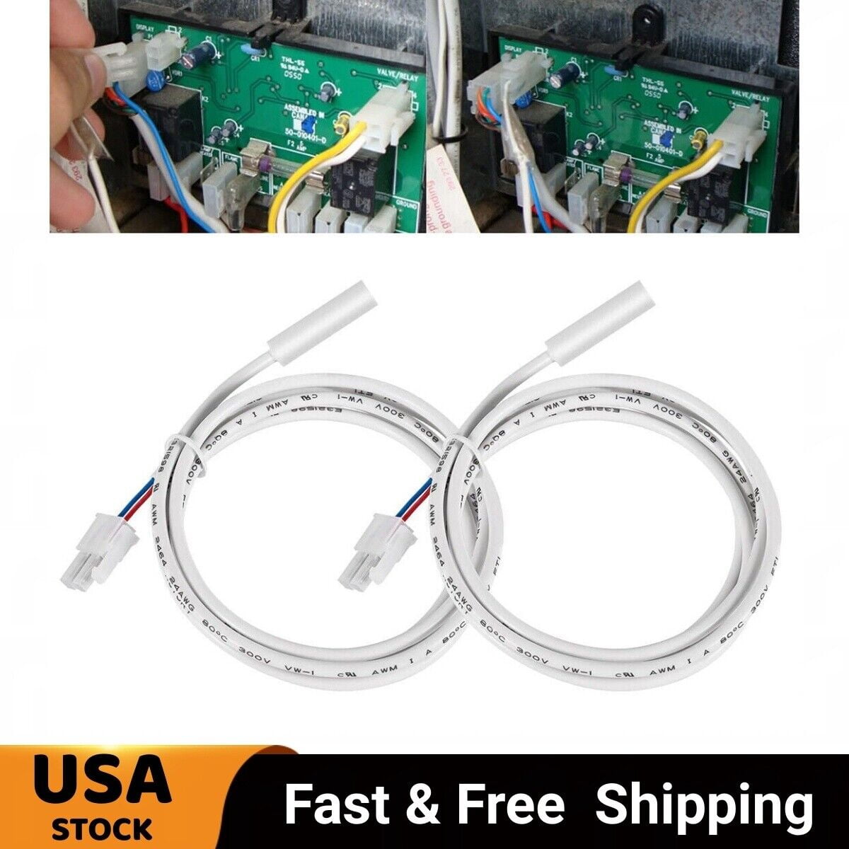 Thermistor Replacement For Dometic RV Refrigerator - Parts 3851210025, 3851059042, Fits Many Models
