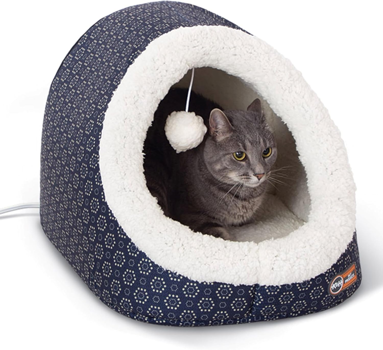 Thermo- Cave Heated Bed for Large Cats, Indoor Heated Warming Bed for ...