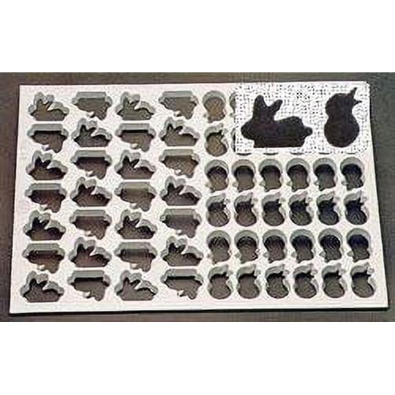 Thermo Cookie Cutting Sheet 2-1/2"/2 13/16" Rabbit/Chick 28/36/Sheet