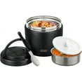 thumbnail image 1 of Thermo Food Jar for Hot Food Adults 32OZ Soup Thermo Lunch Containers Wide Mouth Vacuum Insulated Stainless Steel Leakproof Bento Box with Spoon (Black), 1 of 14