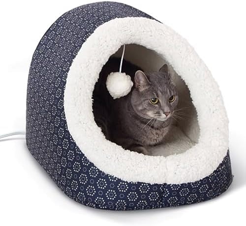 Thermo-Pet Cave Heated Cat Bed for Large Cats, Indoor Heated Warming ...