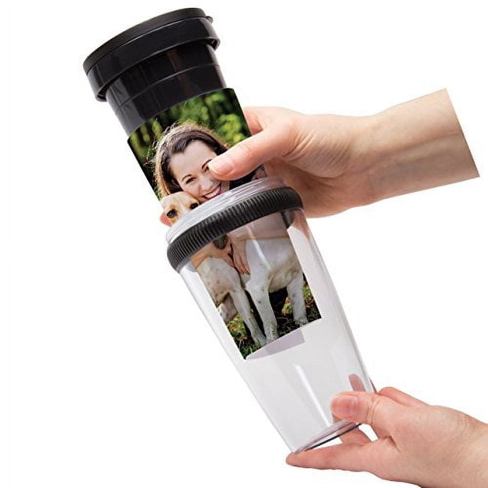 Thermo-Temp 12 Oz Stainless Steel Photo Tumbler - DIY Personalized Travel Mug With Insert