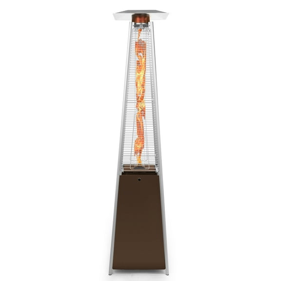 Thermo Tiki Outdoor Propane Patio Heater - Commercial LP Gas Porch & Deck Heater - Mocha