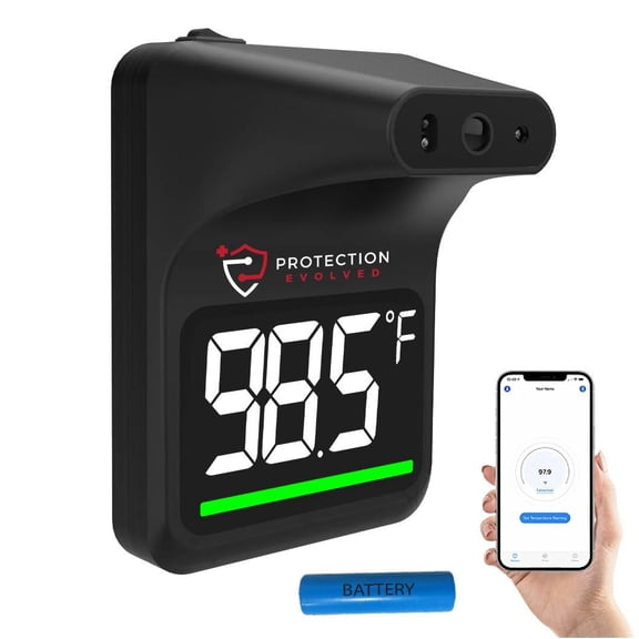 ThermoAccess C1 Pro: Most Accurate Non-Contact Automated Thermometer Medical-grade Infrared Thermometer Wall-mounted with Bluetooth
