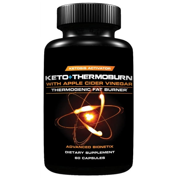 ThermoBurn Keto Pills + Apple Cider Vinegar Capsules. Thermogenic Fat Burner. Weight Loss, Detox, Diet Pills